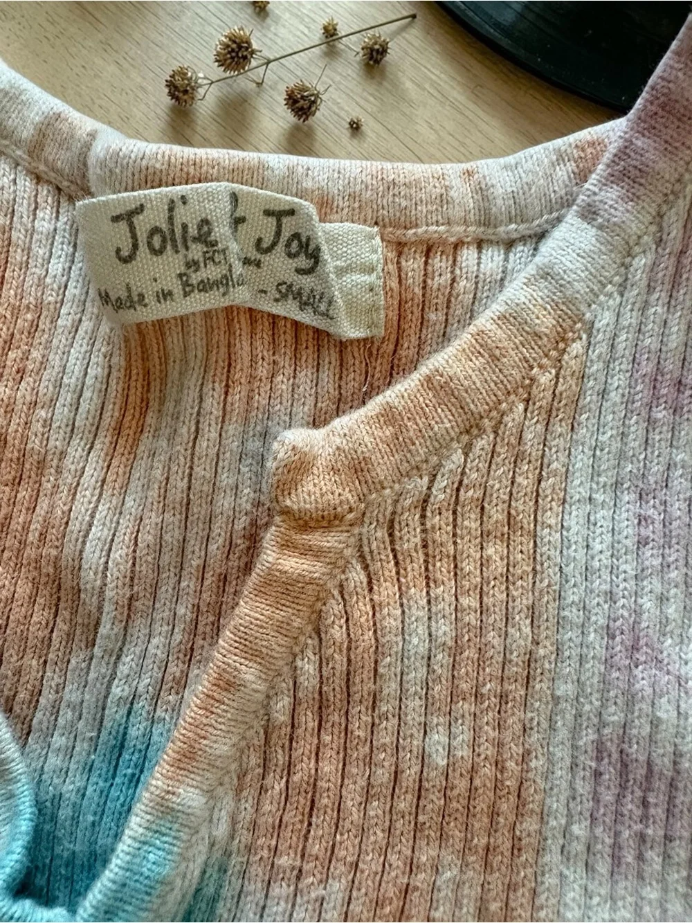 Jolie & Joy Pastel Tie-Dye Ribbed Knit Tank Top - Picture 2 of 4